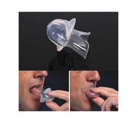 (As show, One size) Silicone Anti Snore Tongue Retaining Device With Case Stop Snoring Breathing Sleep Aid Tool