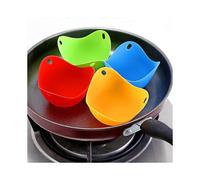 (As show, One size) Silicone Egg Poachers, 4 Pcs Silicone Egg Poacher, Poached Egg Steamer, BPA Free Beef Pods Poached Egg Making Set