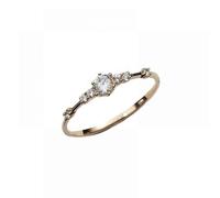 (As show, One size) Simple Silver Ring With Small Broken Diamonds - Fashion Personality Silver Ring With Small Diamonds