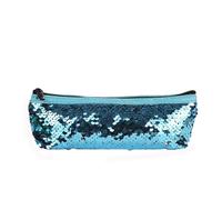 (As show, One size) Simple Style Mini Multi-functional Sequin Cosmetic Bag Pen Bag Can Turn Modelling