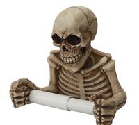(As show, One size) Skull Toilet Paper Holder Retro, Halloween Decorations Wall Mount Toilet Tissue Paper Roll Storage Holder Stand Gothic Bathroom Accessory, Retro Wall