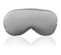(As show, One size) Sleep Mask Night Cover Eye Sleeping Silk Satin Masks for Women Men, Blindfold for Airplane Travel Adjustable Strap (Gray)