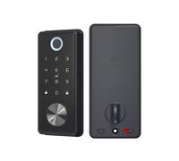 (As show, One size) Smart Lock TTLlock Bluetooth Keyless Entry Door Lock Electronic Keypad Latch Locker Password Fingerprint Storage IC Card Lock