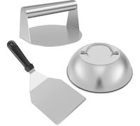 (As show, One size) Smashed Burger Kit - Burger Press and Metal Spatula for Flat Top Grill Cooking, Perfect Hamburger Patty Maker