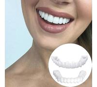(As show, One size) Smile Dental False Teeth Cover Perfect Smile Veneers Comfort Fit Flex Denture Teeth
