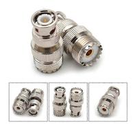 (As show, One size) SO239 PL-259 UHF Female Plug To BNC Male Socket RF Coaxial Adapter Connector