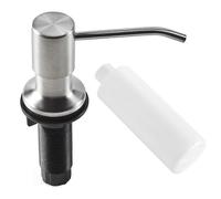 (As show, One size) Soap Dispenser for Kitchen Sink, Stainless Steel (Brushed Nickel), for Dish Soap or Hand Soap, Refill from The Top, Built-in for CounterTop, Fits 1 to