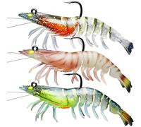 (As show, One size) Soft Lures for Carp Pike Trout Bass Fishing Plugbait with BKK or VMC Ultra Sharp Hooks, Japanese Formula, Predator Fishing Lure for Saltwater and Fres