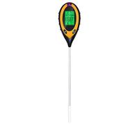 (As show, One size) Soil PH Meter, 4-in-1 Soil Moisture/Light/pH/Temperature Tester Gardening Tool Kits for Garden, Battery Included, Yellow