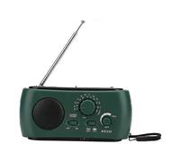 (As show, One size) Solar Hand Crank Wind Up Radio LED Flashlight, Portable Emergency Camping Solar Power Dynamo AM/FM Radio with LED Touch Light Emergency Phone Charger