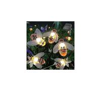(As show, One size) Solar String Lights 20LED Outdoor Waterproof Simulation Honey Bees Decor for Garden Xmas Decorations Warm White