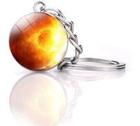 (As show, One size) Solar System Planet keychain Accessories Pendant Glow In The Dark, Sun