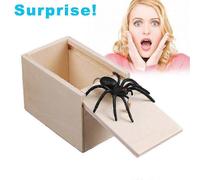 (As show, One size) Spider in a Box Prank Toy Play Gag Joke Scare Fake Spider Hidden Gift