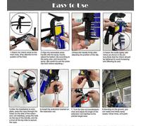 (As show, One size) Sprays Can Extension Pole Adaptor Sprayer Extension Pole Adaptor Adjustable Angle Sprays Extender Adjustment Bracket A