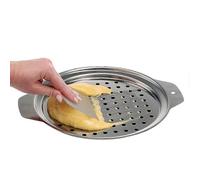 (As show, One size) Stainless Steel Spaetzle Maker Lid with Scraper Traditional German