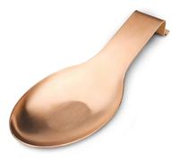 (As show, One size) Stainless Steel Spoon Rest,Spatula Ladle Holder, Stainless Steel Utensil Spoon Rest Holder, Brushed Finish, Dishwasher Safe 3.8 x 9.4 Inch (RoseGold c