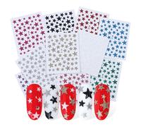 (As show, One size) Star Nail Art Stickers Decals Nail Art Supplies 3d Matte Self-adhesive Nail Slider Stars Stickers Glitter Shiny Decoration Decal Diy Transfer Adhesive