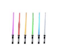 (As show, One size) Star Wars Lightsaber Sensor Color Changing Retractable Laser Sword