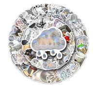 (As show, One size) Sticker Pack, 50Pcs Waterproof Vinyl Stickers, for Mobile Phones, Laptops, Water Bottles, Youth or Children's Suitcases - Fresh Holiday Style