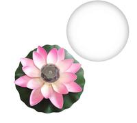 (As show, One size) String Lights White Solar Lotus Light, Decorative Garden Lights Office Floor Patio Walkway Landscape, Light Pink Lotus Led