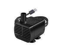 (As show, One size) Submersible Water Pump, Aquarium Pump Adjustable 200L/H 3W Ultra-Quiet Catit USB Pump for Pond Fish Tank Fountain Reservoir