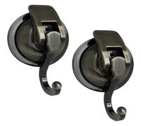 (As show, One size) Suction cup hook, heavy duty strong hook, vacuum suction shower hook, reusable, bathroom, kitchen, toilet, (2 pieces, bronze)