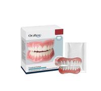 (As show, One size) Suction-fit Complete Denture, Silicone Full Denture Set, Multifunctional silicone denture set, for Men and Women (1pcs) 1pcs