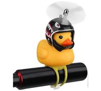 (As show, One size) Sunrain Duck Bike Bell, Rubber Duck Bike Accessories with LED Light Cute Propeller Handlebar Bike