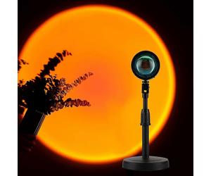 (As show, One size) Sunset Lamp Dimmable,sunset lamp The night light has a romantic visual ambient light, which is very suitable for taking photos and vlogging