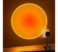 (As show, One size) Sunset Projection Lamp, 180 Degree Rotation Rainbow Projection Lamp Led Light,Sunset Night Light Projector for Party Bedroom Decor (Sunset Red)