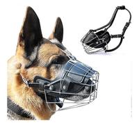 (As show, One size) Super Metal Muzzle Dog Muzzles Leather Muzzle For Large Dogs,xxl