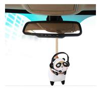 (As show, One size) Swinging Panda Car Rearview Mirror Pendant, Car Rearview Mirror Pendant Hanging Ornament Car Decoration, Car Interior Accessories Decoration for Women