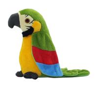 (As show, One size) Talking Parrot Repeats What You Say Plush Animal Toy Electronic Parrot Toy Plush Toy Parrot Toys Best Gifts compatible Kids B