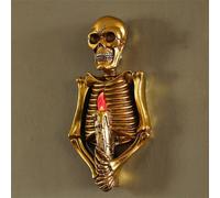 (As show, One size) Terror Skull Led Table Lamp Wall-mounted Skull Flame Red Night Light For Secret Room