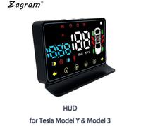(As show, One size) Tesla Model Y & Model 3 HUD Special Head Up Display Windshield Projector Speed Battery Power Percent Door Display Warning Indica