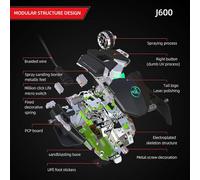 (As show, One size) The new mechanical gaming mouse, 9-key macro definition color backlit wired mouse with DPI up to 6400, suitable for PC gamers