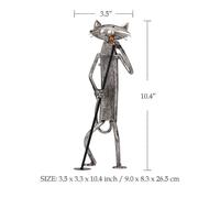 (As show, One size) The Singing Cat-Band Cat Creative Home Modern Pendulum Decoration Metal Crafts Gift