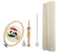 (As show, One size) Thick Wool Embroidery Needle Set With Wooden Handle Craft Needlework Stitching