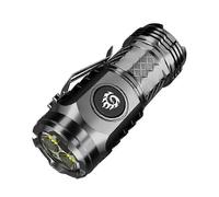 (As show, One size) Three-Eyed Monster Mini Flash Super Power flashlight Flashlight strong light rechargeable super bright, portable lighting