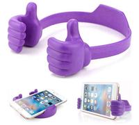 (As show, One size) Thumbs Up Mobile Phone Holder for Desktop, Universal Flexible Phone Holder for Tablet Stand, Smartphone Stand Holder for iPhone iPad and More (Purple)