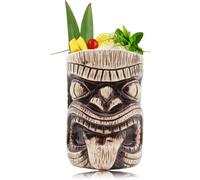 (As show, One size) Tiki Mug 15 oz/450 ml, suitable for Mai Tai, Punch, Pina Colada and tropical bar drinks TIKI 0036
