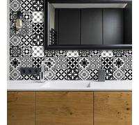(As show, One size) Tile adhesive stickers | Self Adhesive Cement Tiles - Mosaic Wall Tiles Bathroom and Kitchen | Adhesive Wall Cement Tiles - azulejos 15 x 15 cm - 30 p