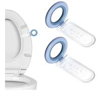 (As show, One size) Toilet Seat Handle, Toilet Lid Lifter, Avoid Touching Toilet Seat Handle Lifter Bathroom Accessories, More Practical, More Sanitary, 2 Pack, Blue