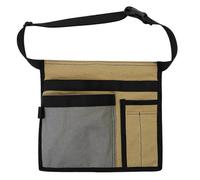 (As show, One size) Tool Belt Pouch, 12OZ Multifunctional Canvas Waist Apron Tool pocket bags with Adjustable Belt Clip for Workshop Storage/Wood Working Tools/Screwdrive