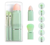 (As show, One size) Travel Small Makeup Brush Portable - Travel Lip Brush, Eyeshadow Brush, Beauty Sponge, Concealer Brush, Foundation Blending Powder Brushes Retractable