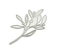 (As show, One size) Tree Leaf Metal Cutting Dies Stencil Scrapbooking DIY Album Stamp Paper Emboss Silver