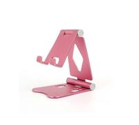 (As show, One size) Two angle height adjustable desktop solid aluminum metal mobile phone bracket (rose gold) for all Android smartphones and desktops