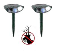 (As show, One size) Ultrasonic Deer Repeller - Pack Of 2 - Solar Powered - Get Rid Of Deer In 48 Hours