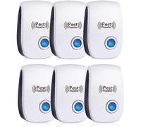 (As show, One size) Ultrasonic Repellent Pack of 6 - Effective Against Mice, Rats, Flies, Mosquitoes, Pest Insects, Spiders, Cockroaches