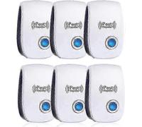 (As show, One size) Ultrasonic Repellent Pack of 6 - Effective Against Mice, Rats, Flies, Mosquitoes, Pest Insects, Spiders
